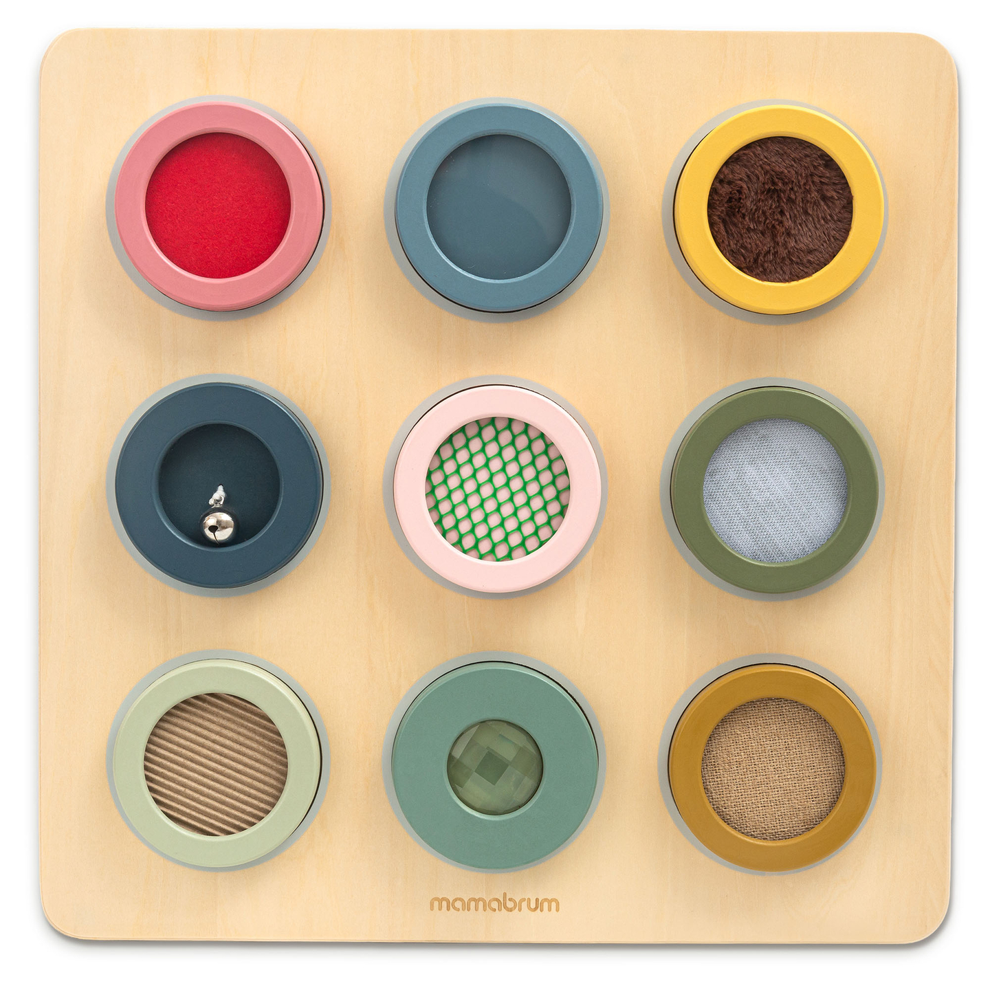 Montessori fa érzékszervi tábla – 9 textúra a tapintásérzék felfedezéséhez és fejlesztéséhez