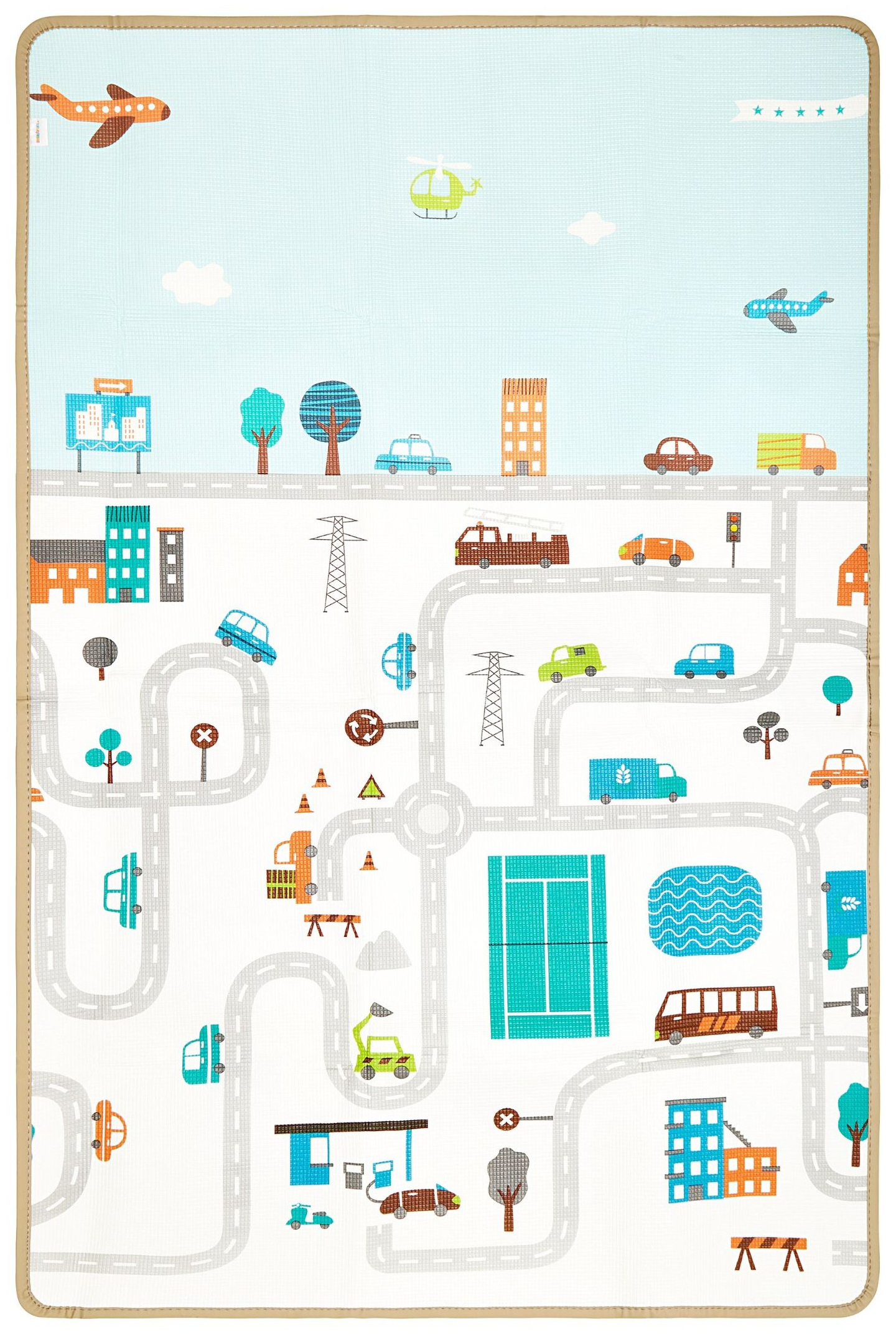 Kétoldalas habszőnyeg - mesés ország / téli kisváros