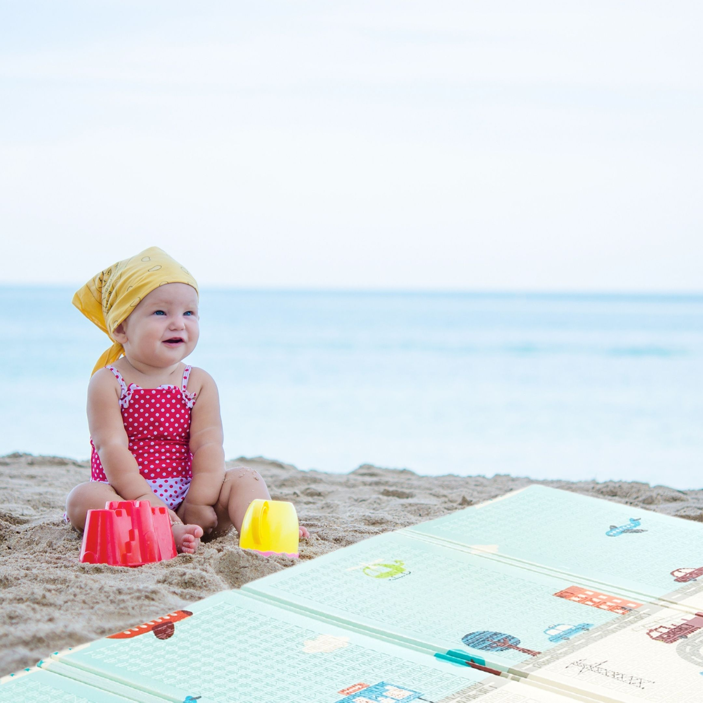 Kétoldalas habszőnyeg XXL - összecsukható 1 CM (hegyek és utak)