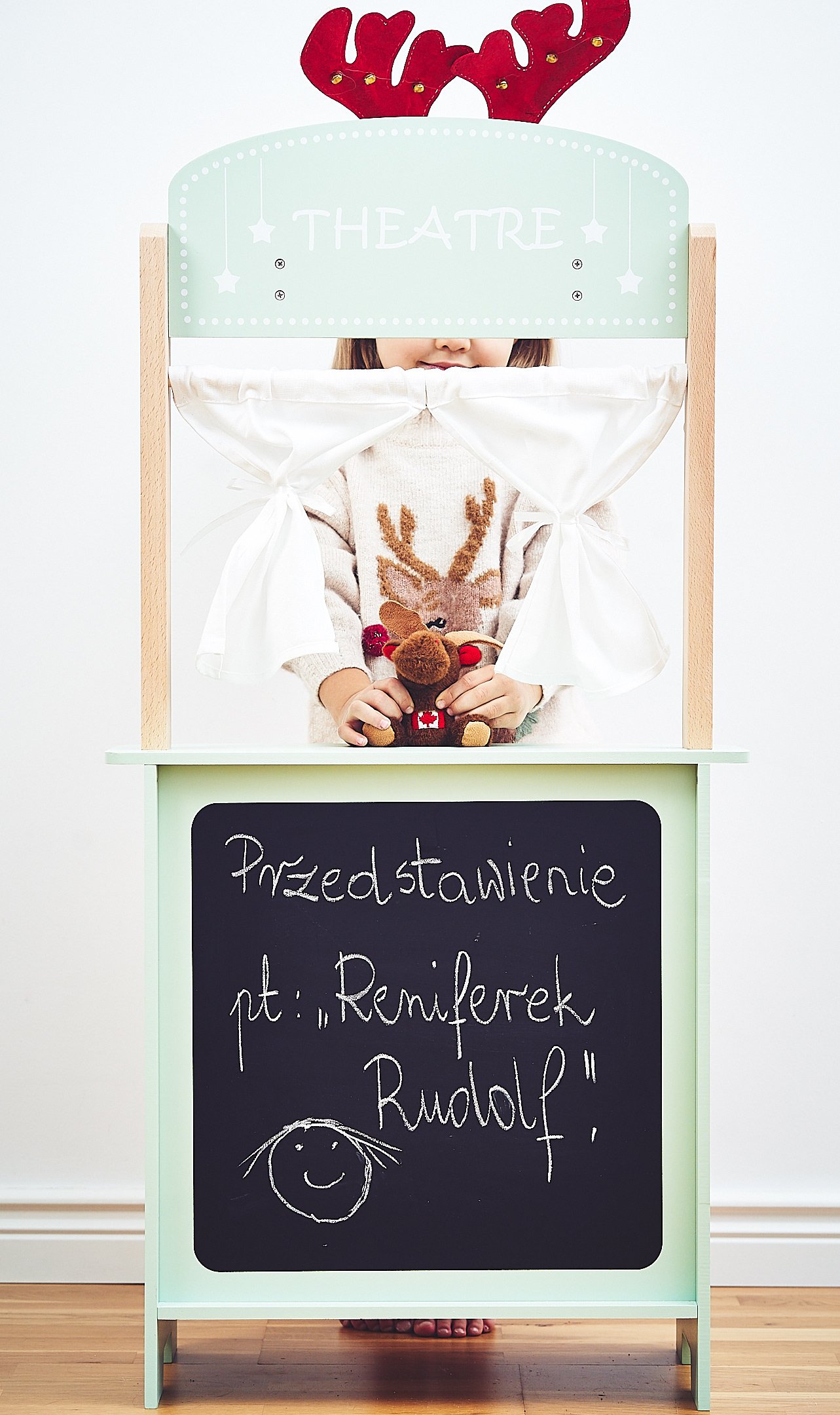 Nagy fa üzlet - bódé és színház 2 az 1-ben, mérleggel, fizetési terminállal, gyümölcsökkel és zöldségekkel