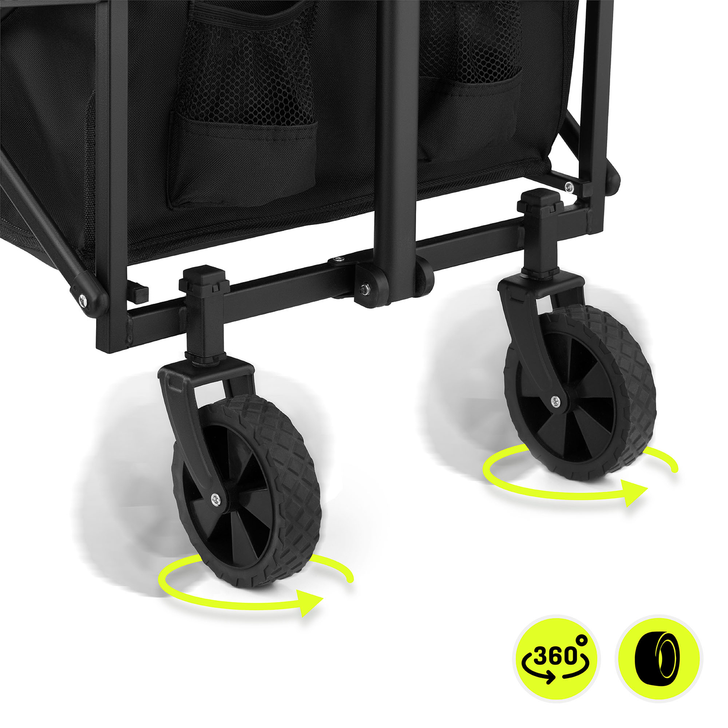 HyperMotion összecsukható strandkerekesszék - fekete, 80 kg