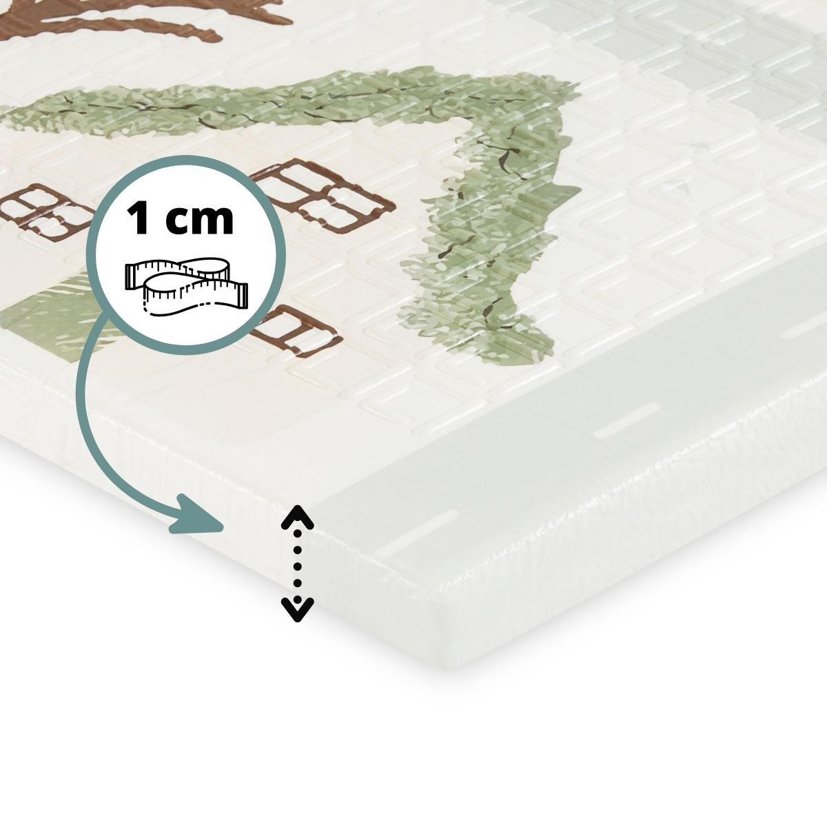 Kétoldalas összecsukható habszivacs szőnyeg 180 x 120 x 1cm - Charming Town/Sand Beige