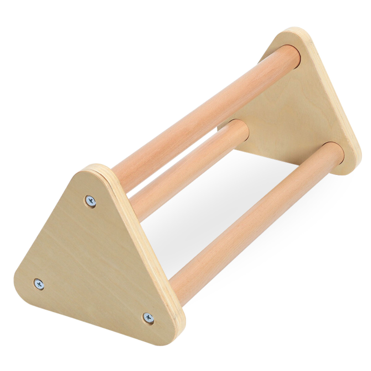 Fából készült, házi készítésű játszótér - létra + mászófal + egyensúlyozó gerenda - Pikler-háromszög