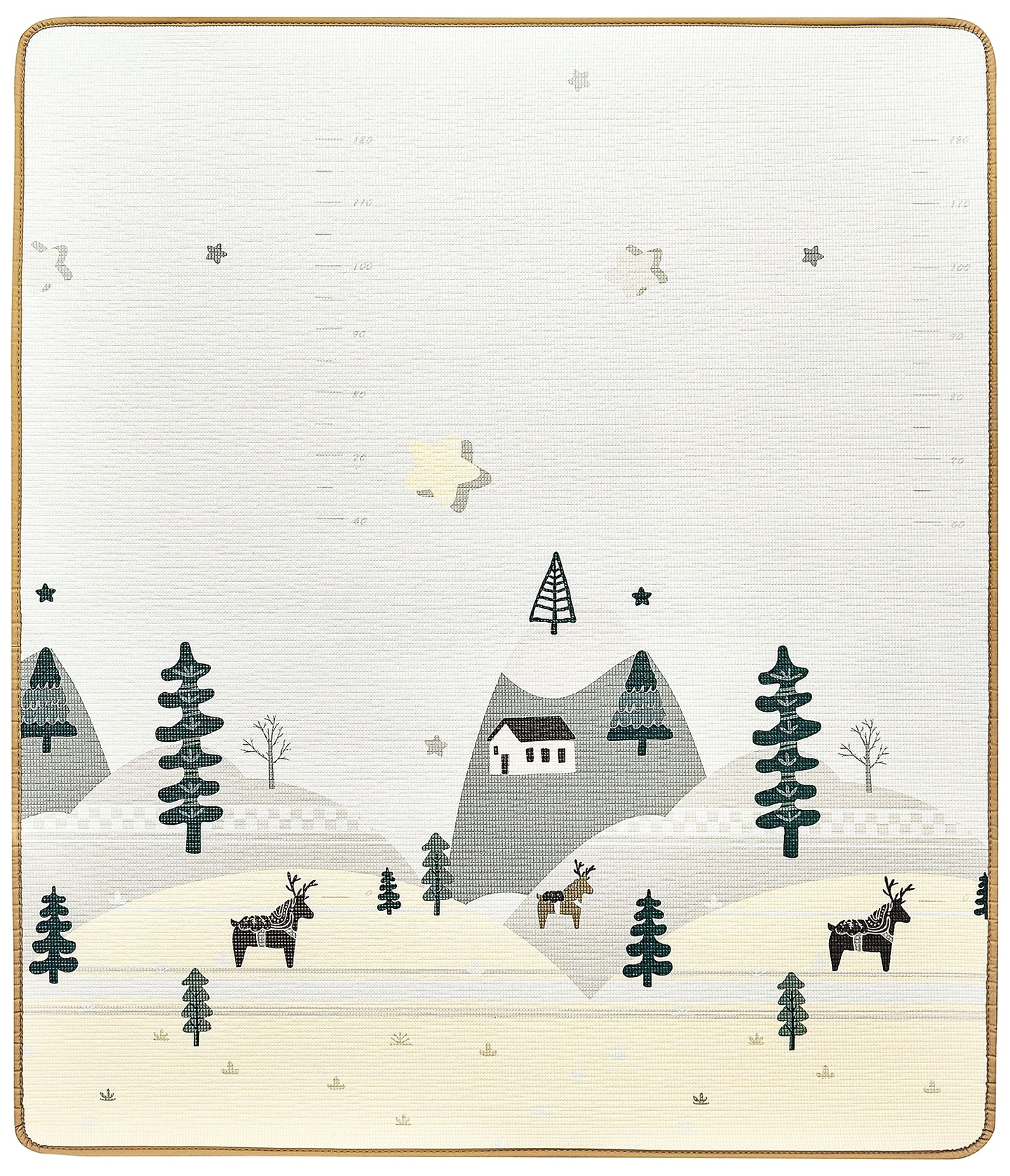 Kétoldalas habszőnyeg XXL - tekercs 1 CM (erdő és hegyek)