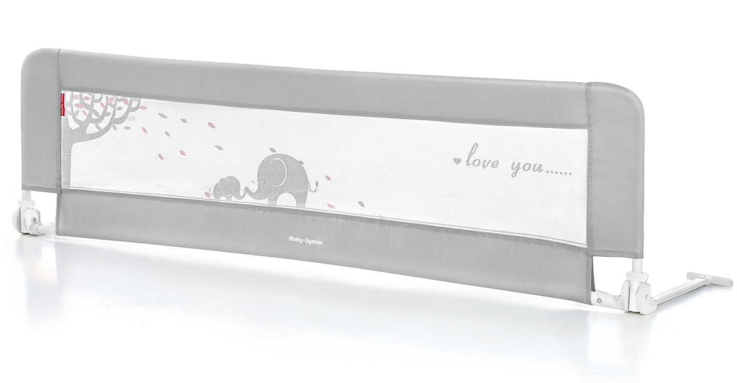 Biztonsági korlát az ágyhoz - ágyrács - szürke