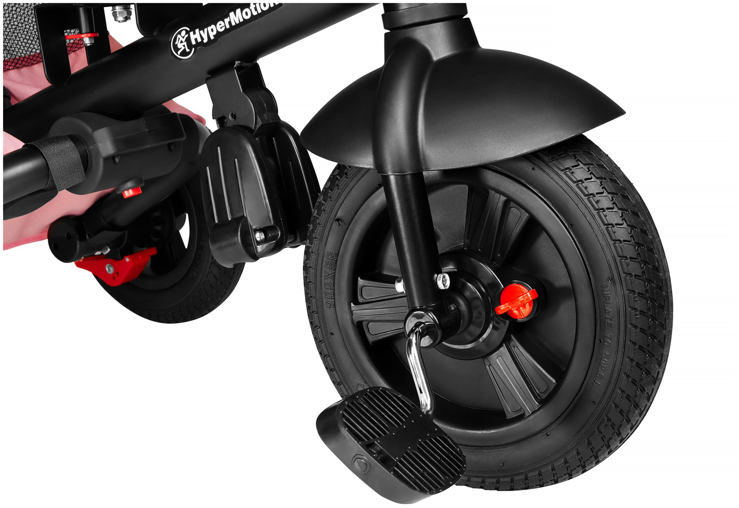 Tricikli Tobi Velar + esővédő fólia - rózsaszín