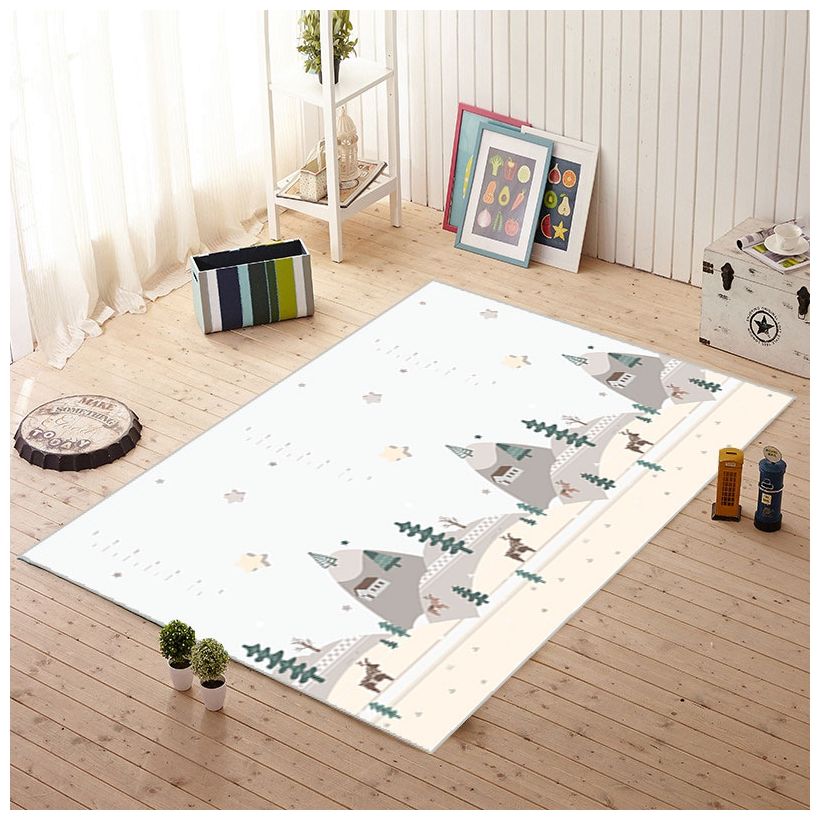 Kétoldalas habszőnyeg XXL - tekercs 1 CM (erdő és hegyek)