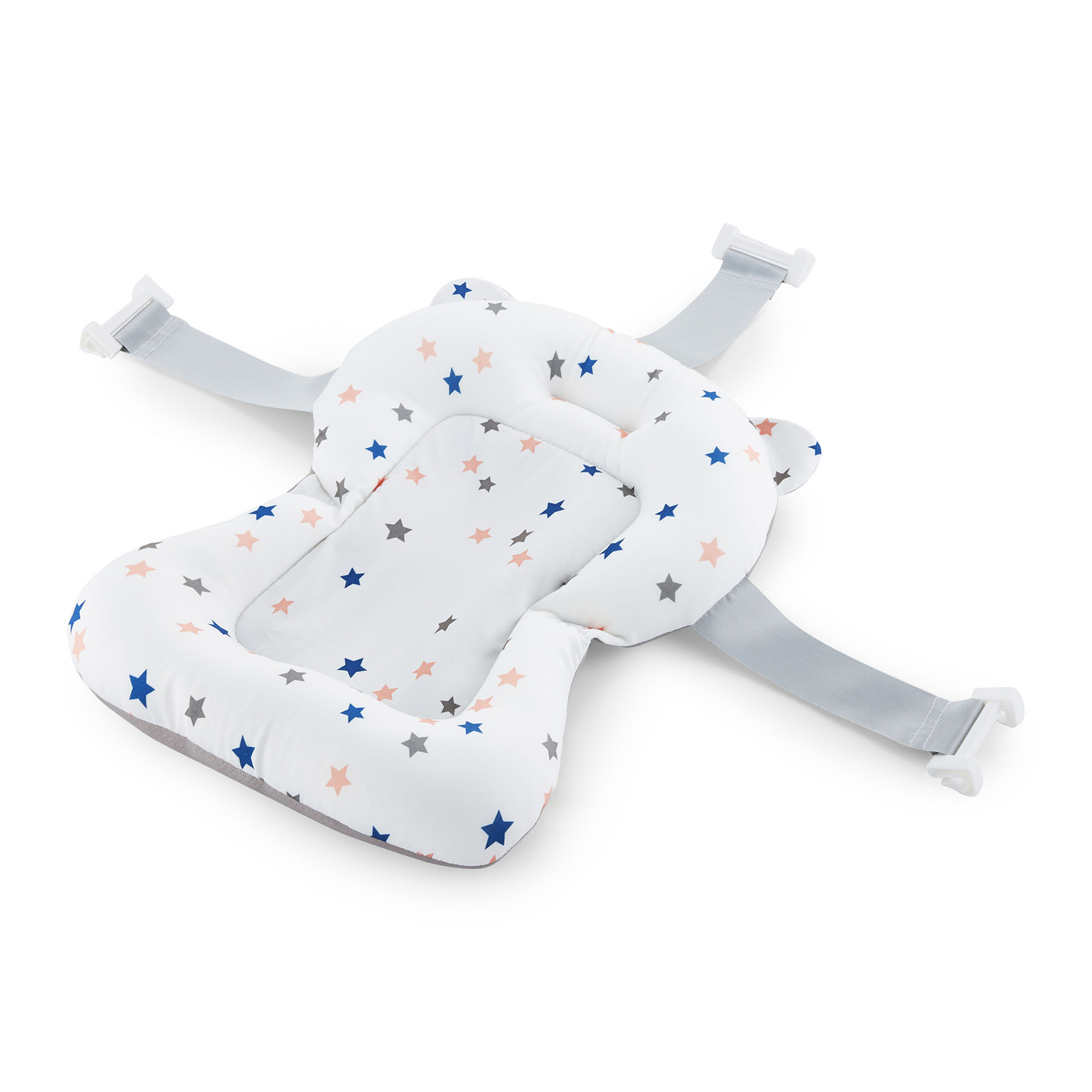 Összecsukható babakád hőmérővel, betéttel és állvánnyal - piszkos rózsaszín színben