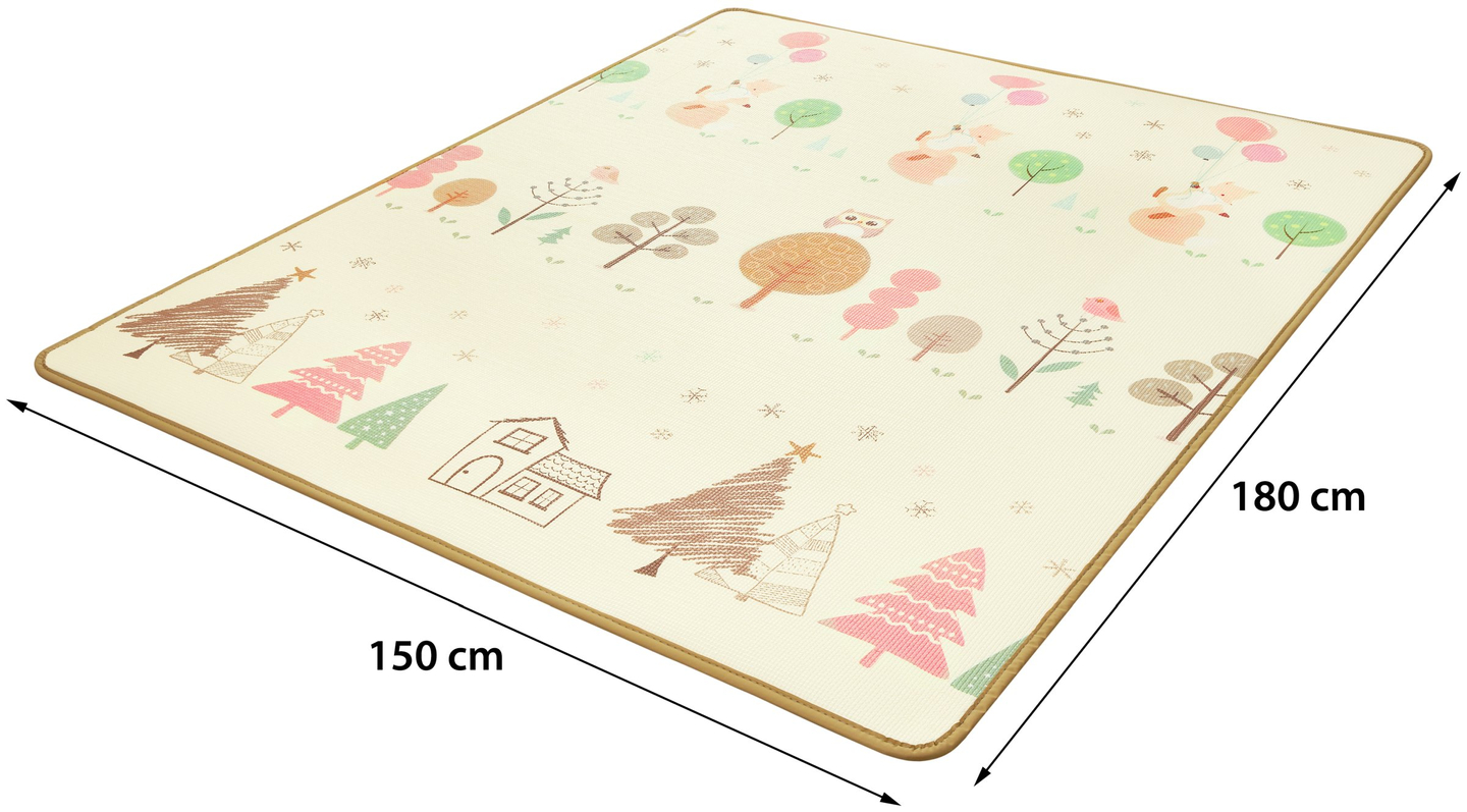 Kétoldalas habszőnyeg XXL - tekercs 1 CM (erdő és hegyek)