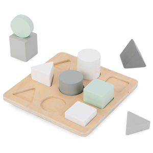 Fából készült kirakós - Szortírozó - Három figura