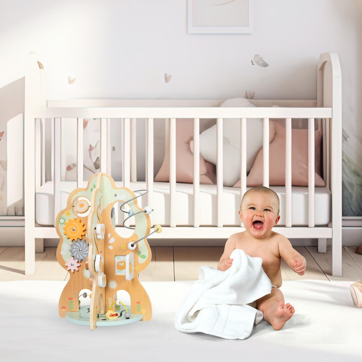 Fából készült oktatójáték 10 az 1-ben - többfunkciós fa