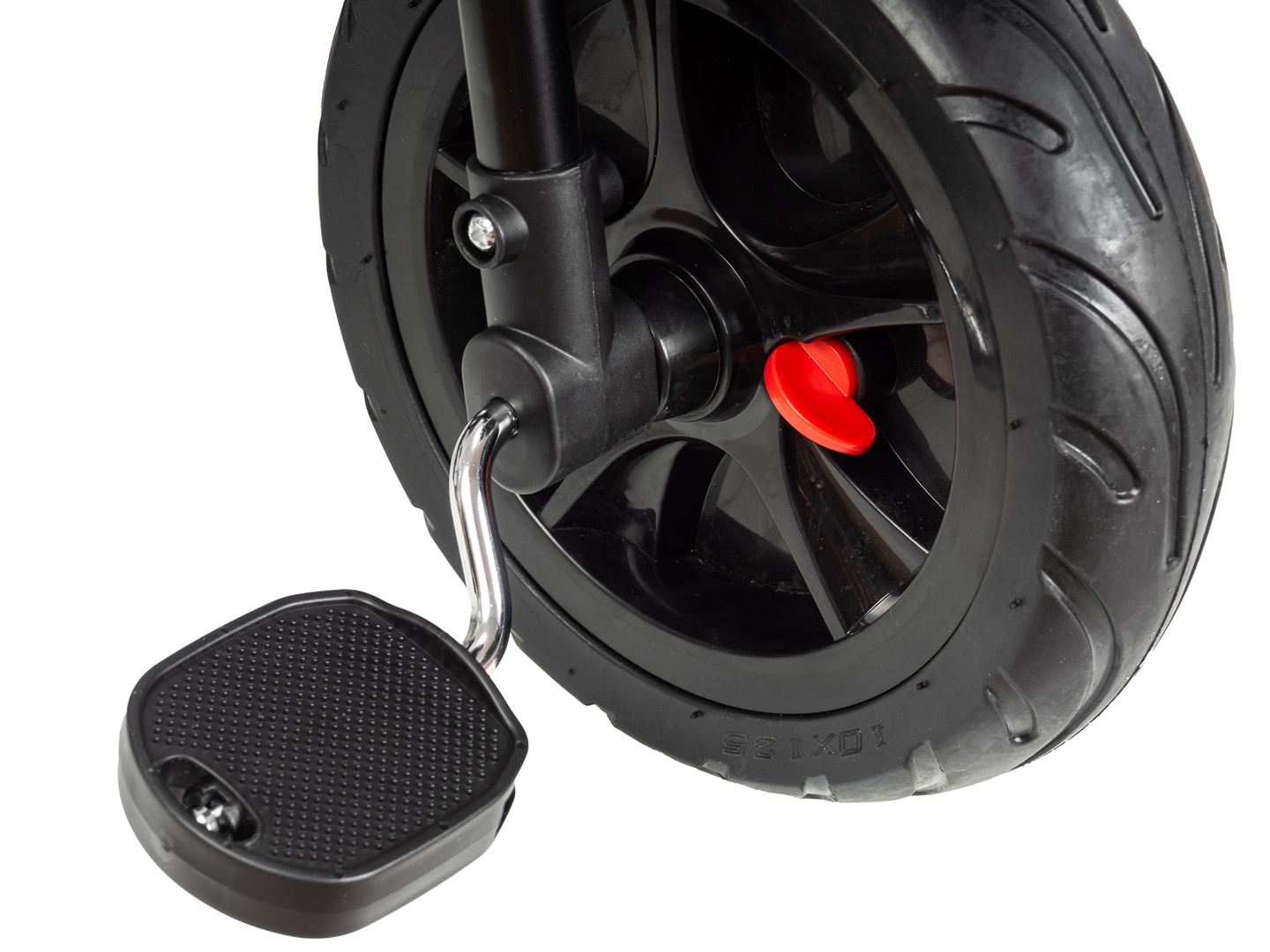 HyperMotion TOBI VECTOR háromkerekű - örökké tartó felfújható kerekek + tolórúd. Szín: fekete.