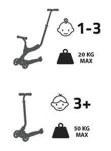 HyperMotion egyensúlyozó háromkerekű 3in1 - rózsaszín