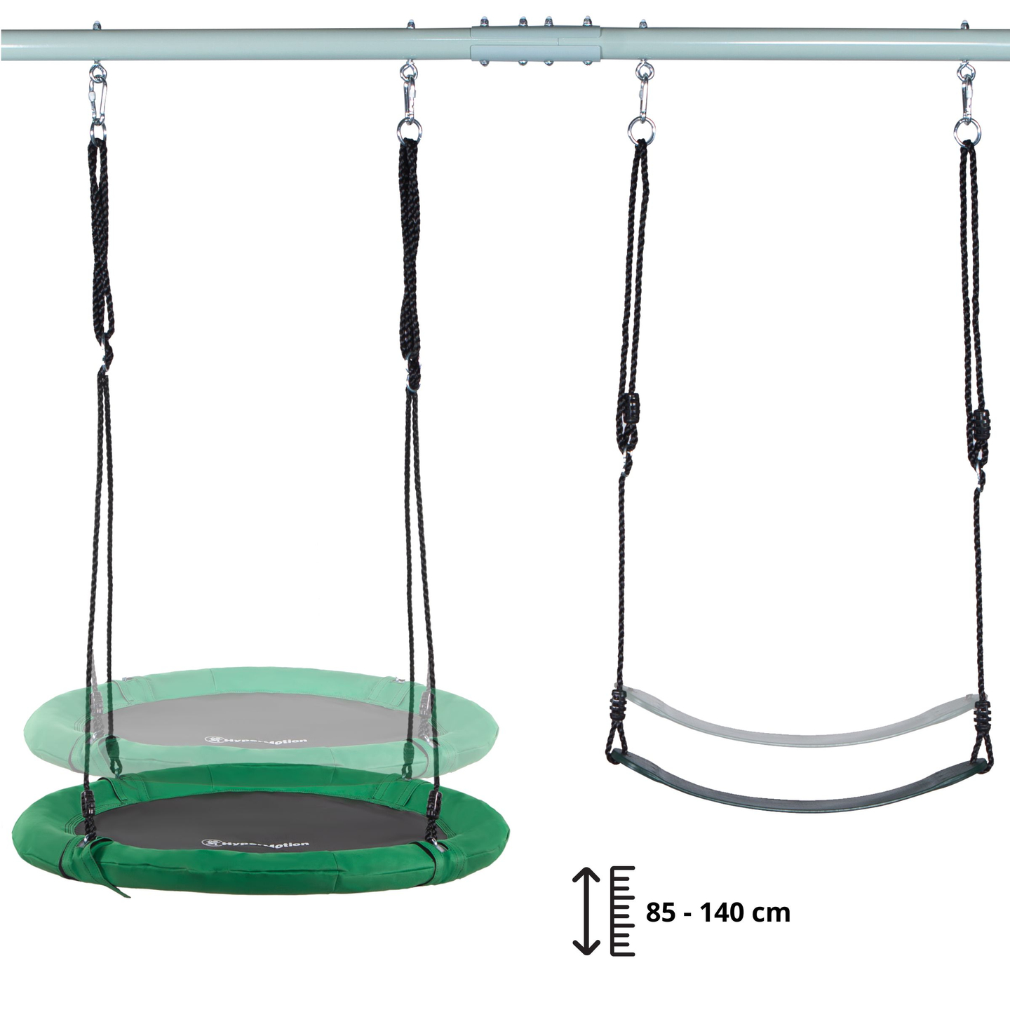 Dupla kerti hinta kerettel és kötelekkel - ülőke és gólyafészek