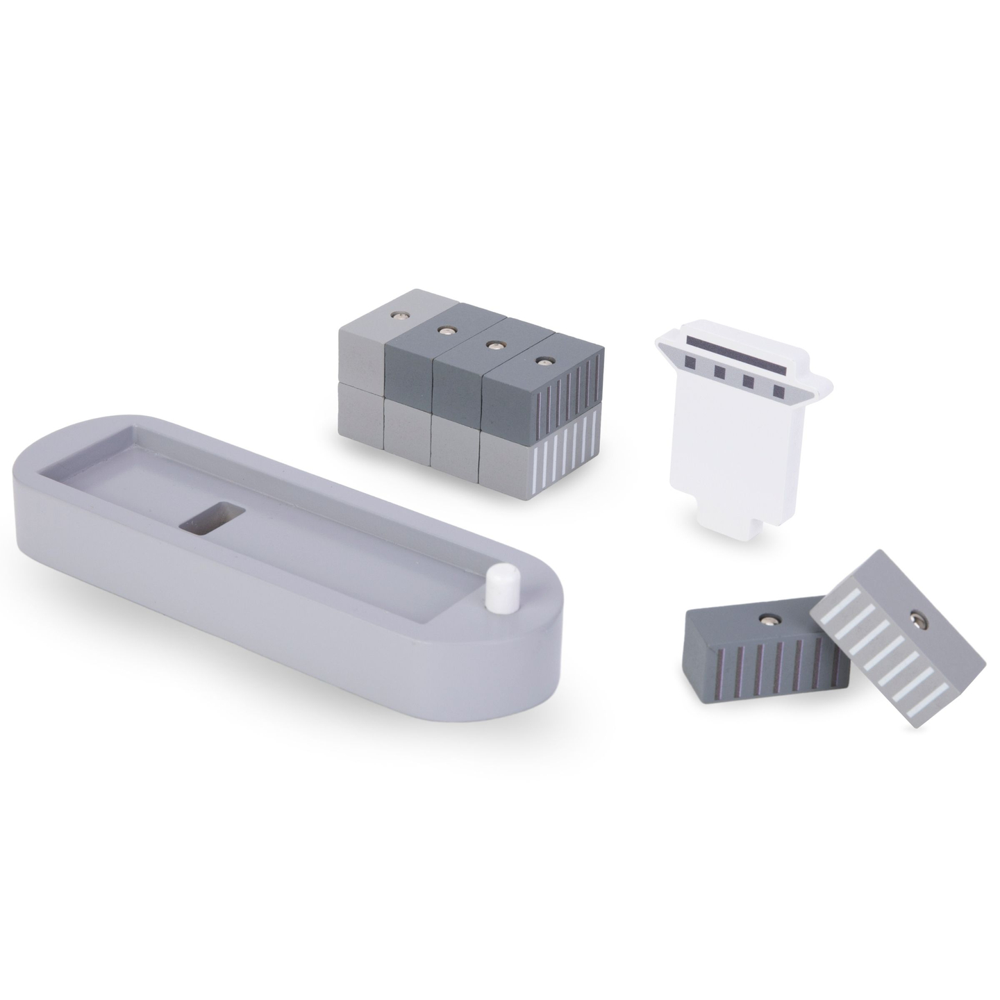 Mobil kikötői daru mágneses csörlővel és tartozékokkal - fából készült készlet