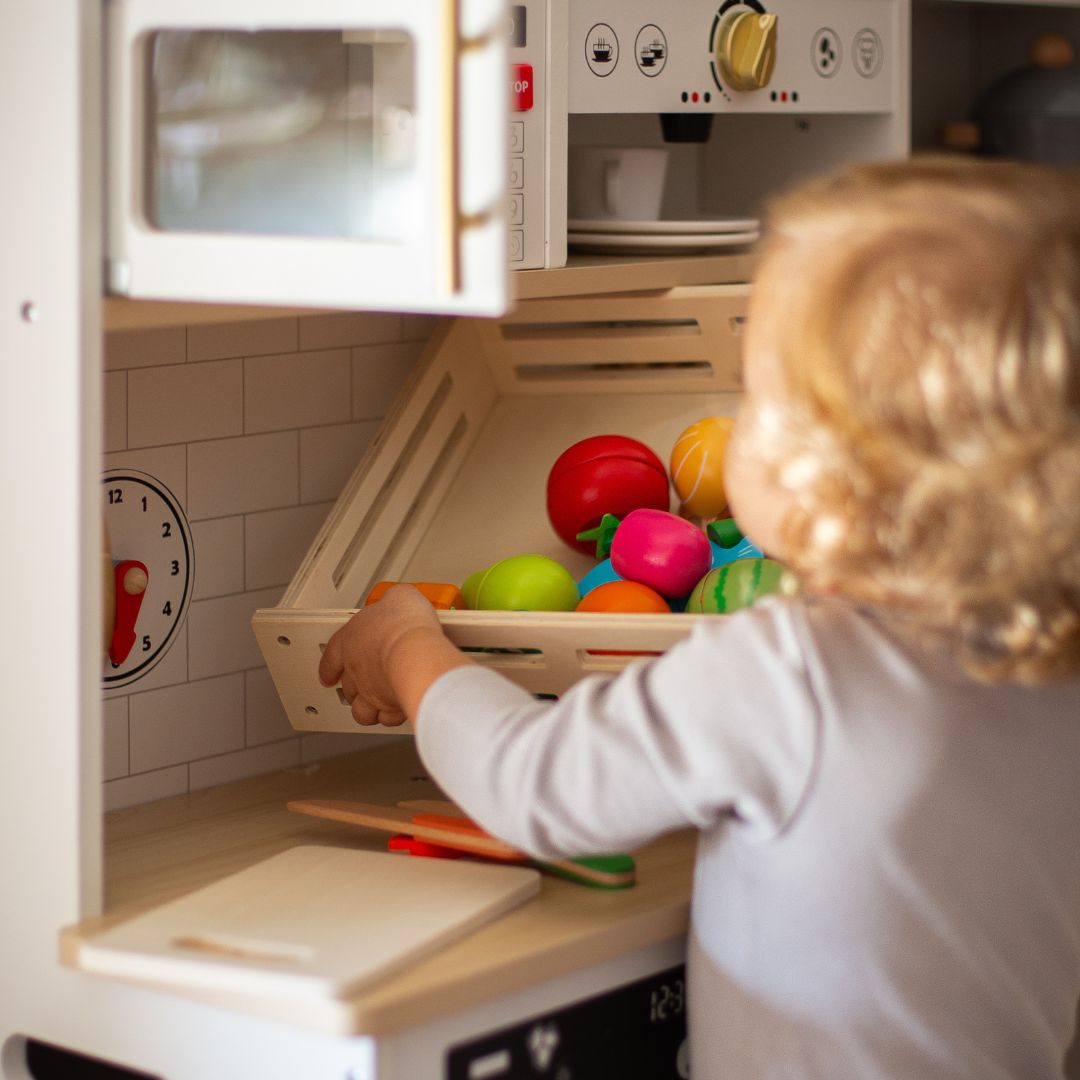 Fából készült gyümölcsök és zöldségek vágásához