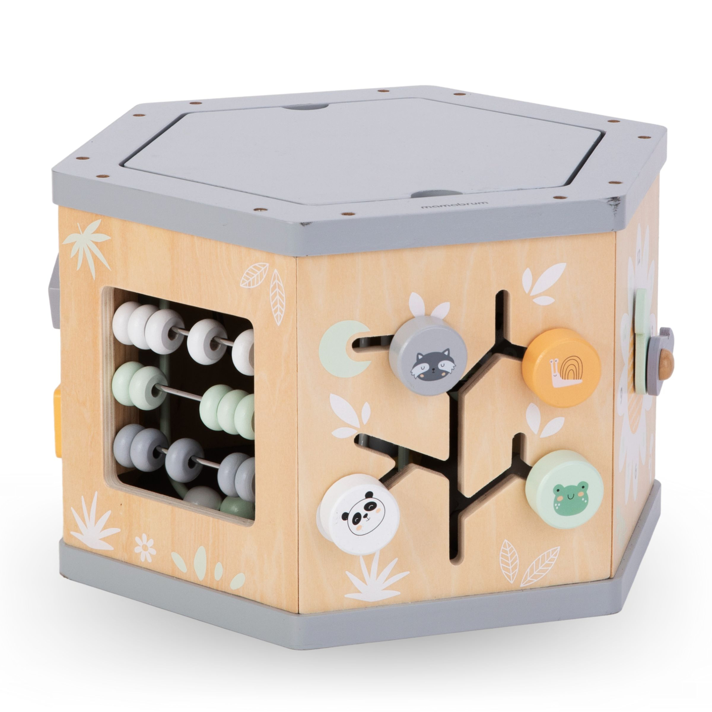 Interaktív 7 az 1-ben fából készült oktató kocka - motoros hurok