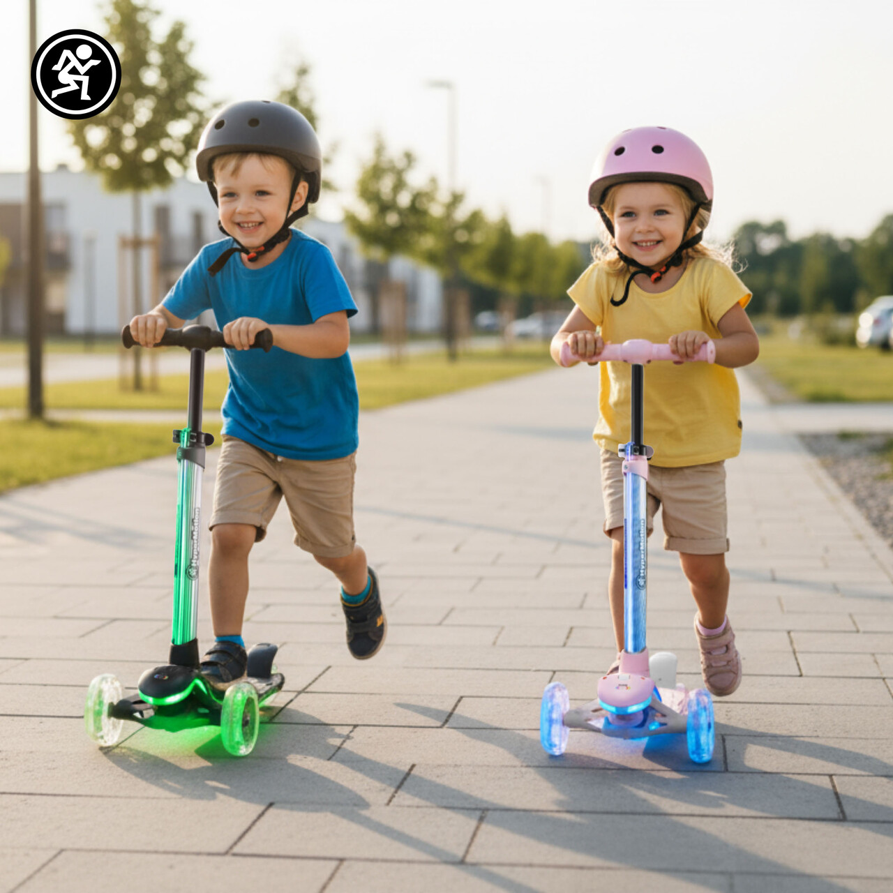 HyperMotion BECKY egyensúlyozó roller - RGB LED világítás, fekete