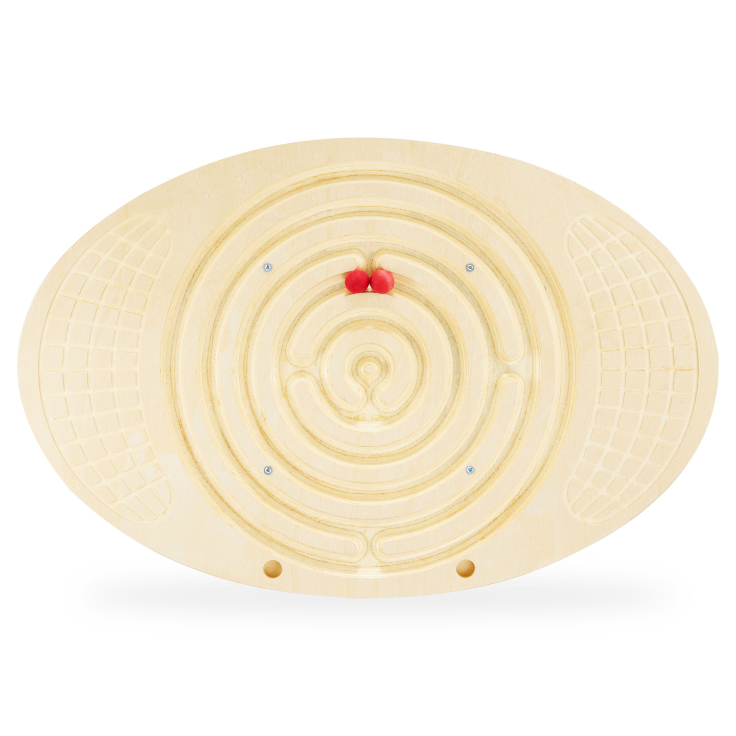 Fából készült egyensúlytábla labirintussal és labdákkal - egyensúlyozó hintaló