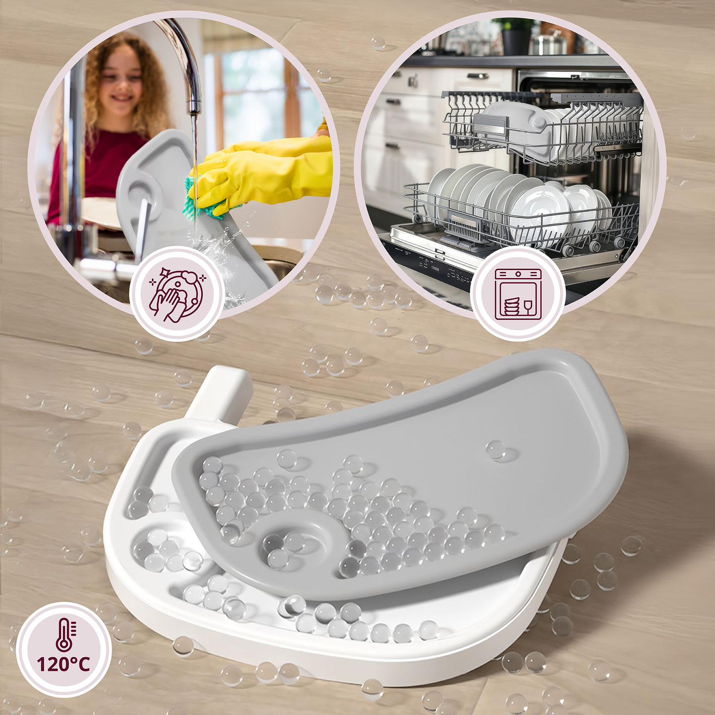 Moby-System Magnolia 2 az 1-ben állítható etetőszék - szürke