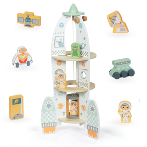 Nagy fa űrrakéta lifttel és tartozékokkal - XXL