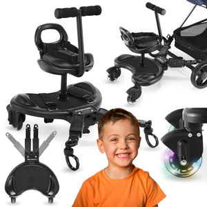 Babakocsira csatlakoztatható pótkocsi MR BUGGY - LED kerekek