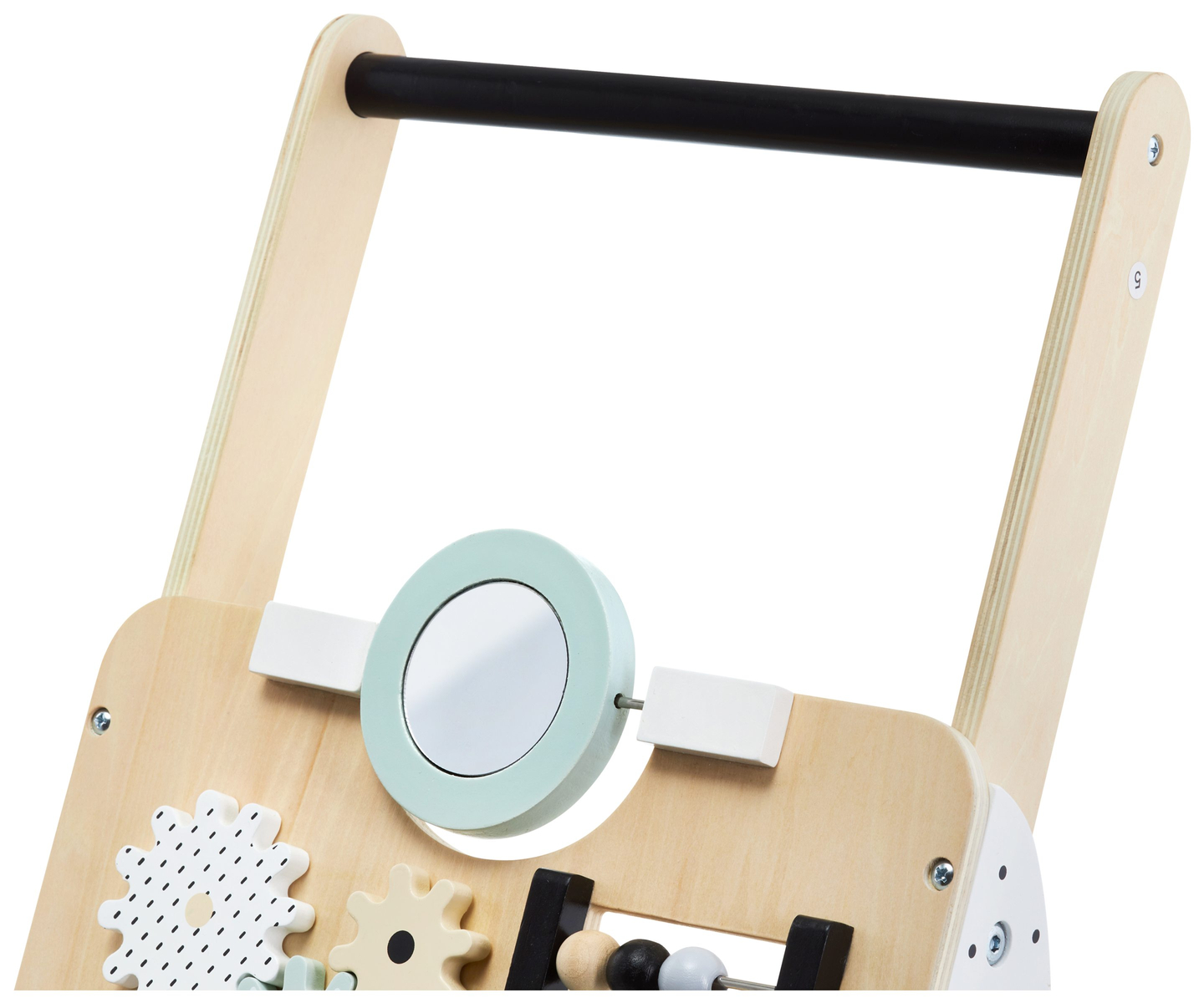 Fából készült, oktató babakocsi / babakocsi - manipulatív tábla