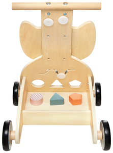 Fából készült multifunkciós járókeret - tolókocsi - babakocsi blokkokkal - Bagoly