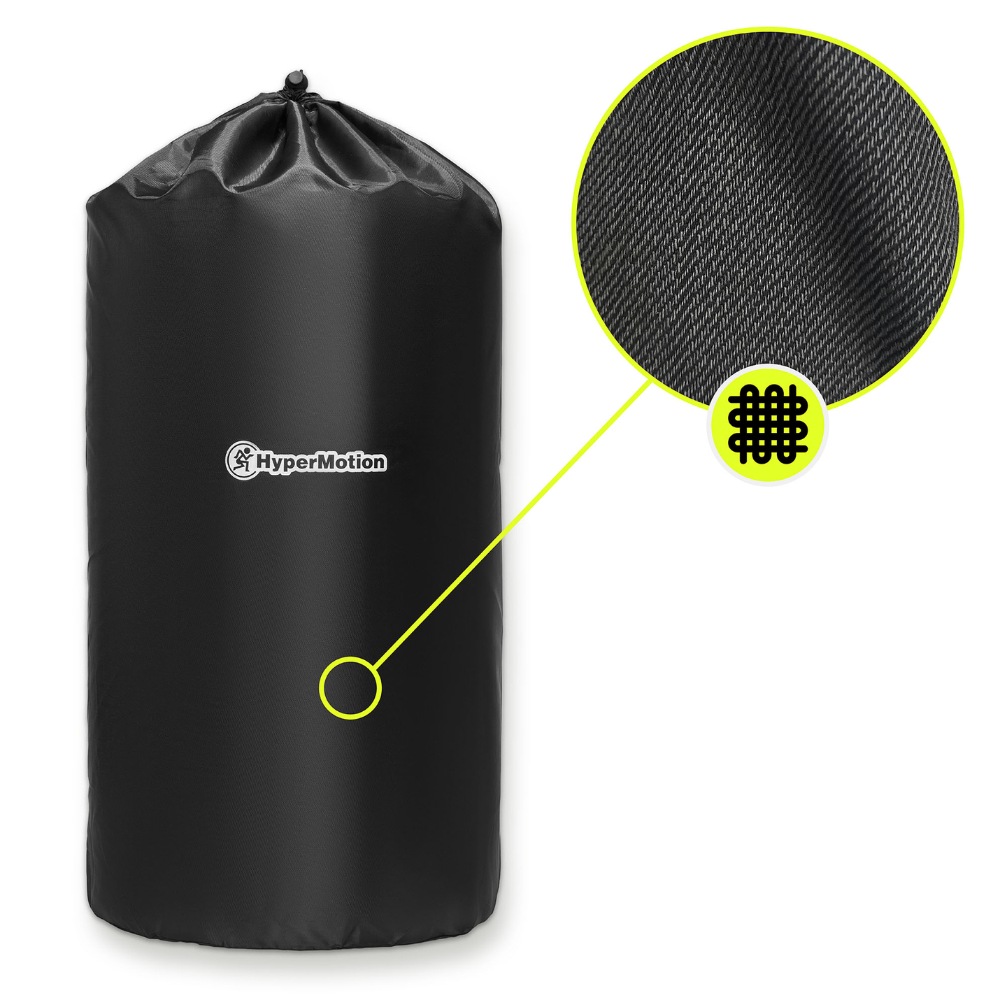 Akupresszúrás szőnyeg párnával és huzattal - 72 cm HyperMotion szürke-menta