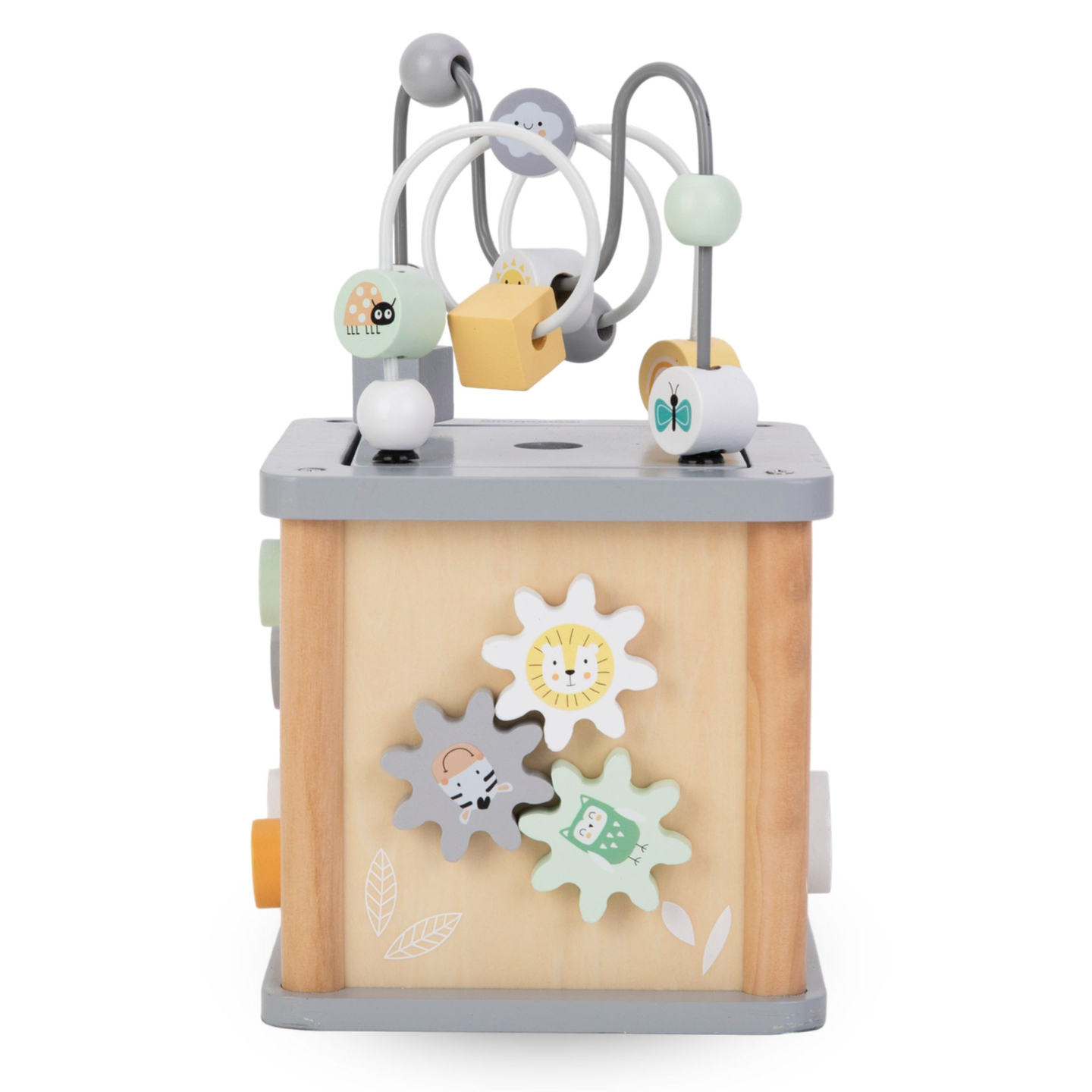 Montessori fából készült oktató kocka - motoros hurok