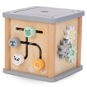 Montessori fából készült oktató kocka - motoros hurok