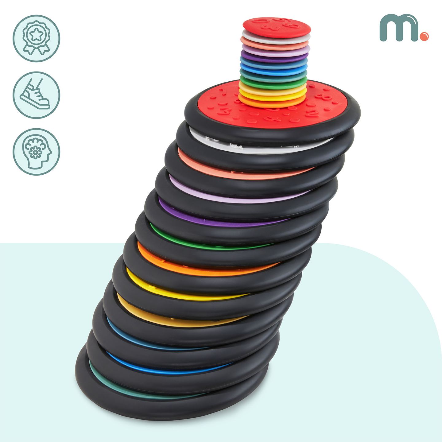 Színes szenzoros korongok gyerekeknek - 24 db