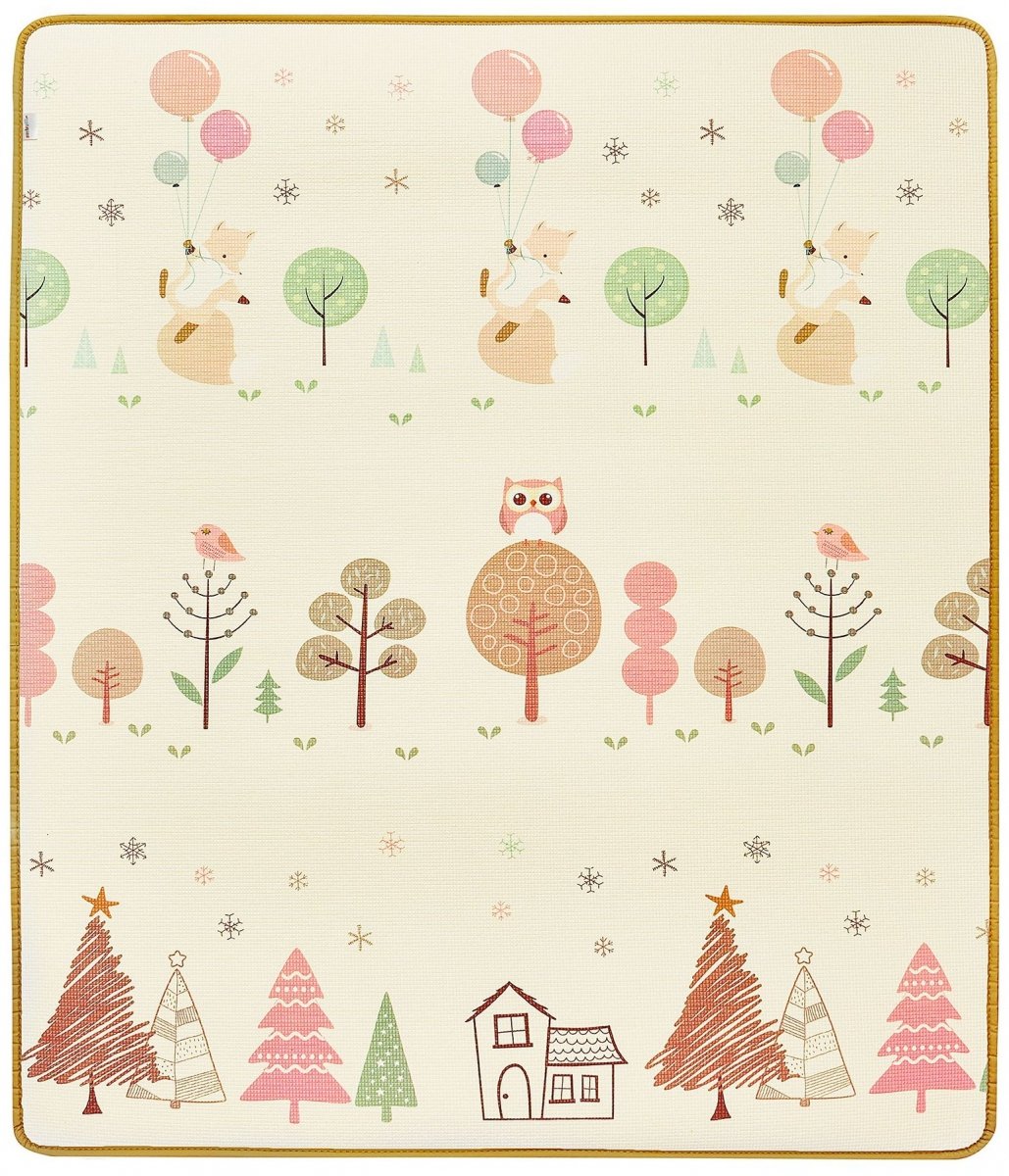 Kétoldalas habszőnyeg XXL - tekercs 2 CM (erdő és cikkcakk)