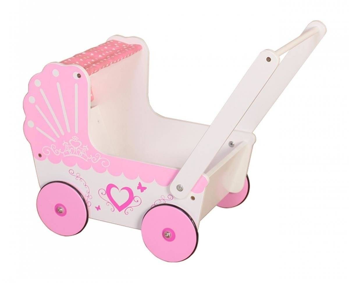 Fa játék babakocsi