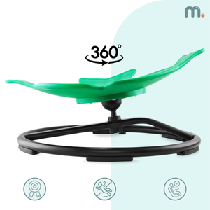 Mini gyermek körhinta Hal - zöld színű