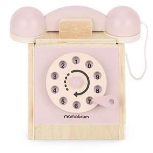 Retro fa telefon - pasztell rózsaszín