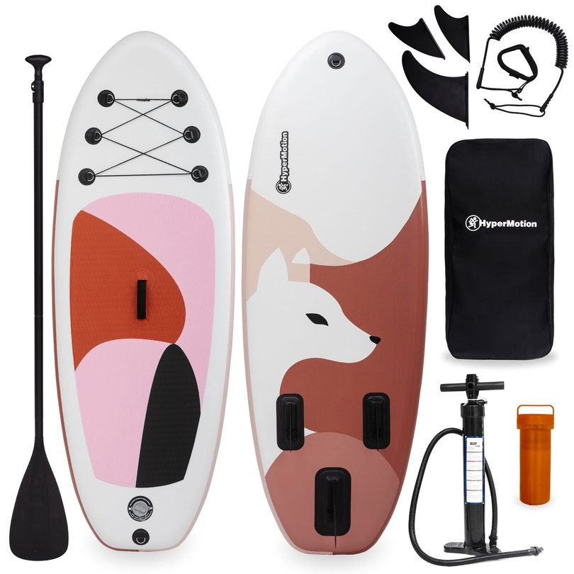 Felfújható SUP deszka gyerekeknek Stand Up Paddle 215cm lapáttal - HyperMotion WAVE BOOST PINK 215